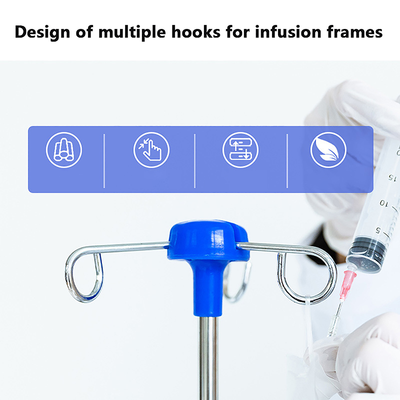 Iv Infusion Pole - 1ชิ้นตะขอสำหรับแช่คลินิคยืนยืนยืนยืนแขวนเสาที่แขวนขวดน้ำจอแสดงผลแนวตั้งเหล็กทางการแพทย์คว่ำ