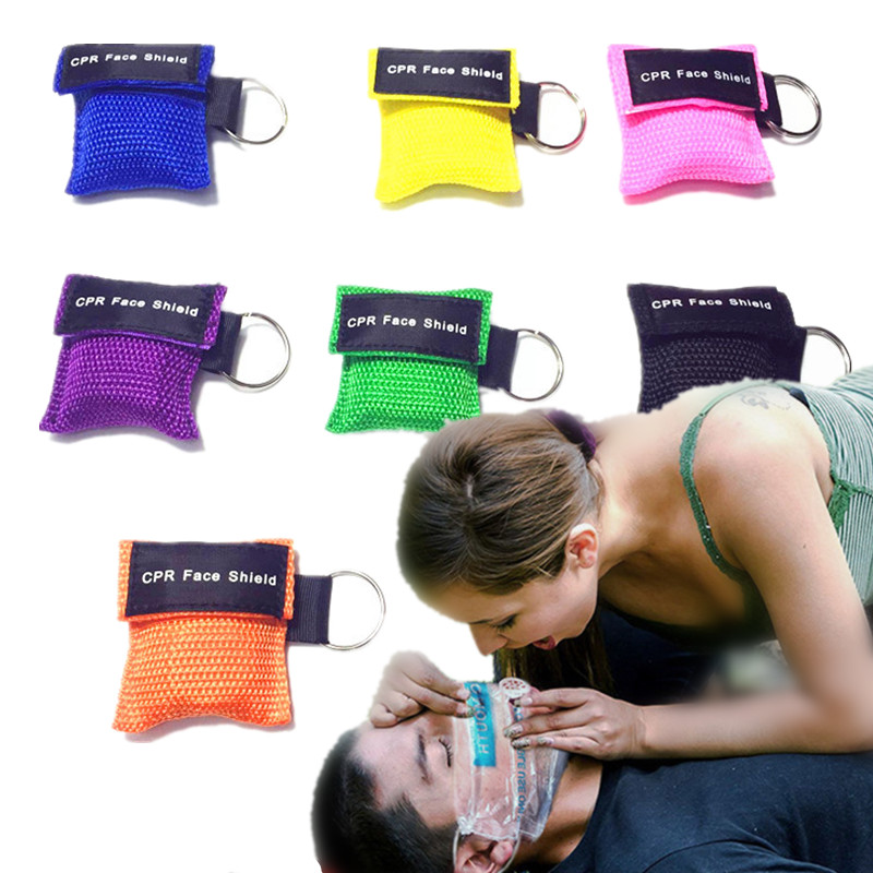 Oxygen Mask Non-Rebreather - พวงกุญแจสไตล์ CPR Face Shield แบบพกพาประดิษฐ์หายใจฉุกเฉินหน้ากากออกซิเจนรถ Travel