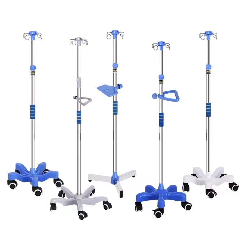 Iv Infusion Pole - ขาตั้งน้ำเกลือแบบปรับความสูงได้สำหรับโรงพยาบาล