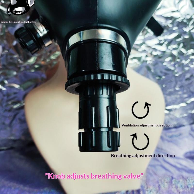 Oxygen Mask Non-Rebreather - วาล์วปรับหน้ากากดำ ปุ่มปรับหน้ากากป้องกันแก๊สพิษ ตัวควบคุมการหายใจ อุปกรณ์เสริมอเนกประสงค์ ควบคุมปริมาณออกซิเจนได้