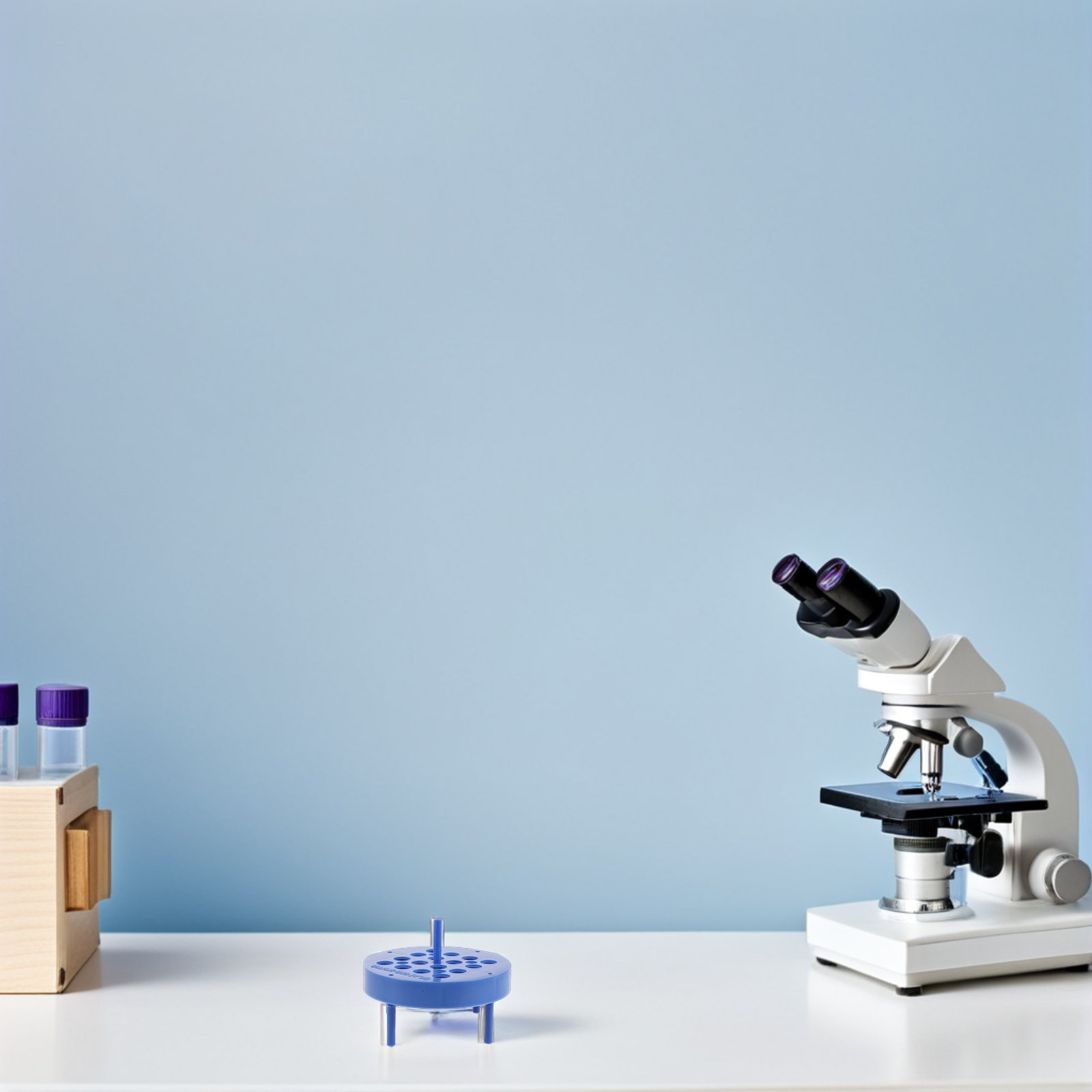 Water Bath Laboratory - ชั้นวางหลอดปั่นเหวี่ยง 2 ชิ้น แบบถอดประกอบได้ ทำจากพลาสติกทรงกลม สำหรับวางหลอดทดลองในอ่างน้ำร้อน