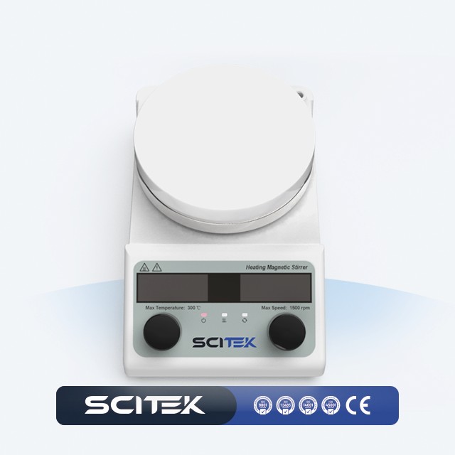 Magnetic Stirrer Hotplate - เครื่องกวนสารแบบแม่เหล็กพร้อมแผ่นทำงานขนาด 138x138 มม. จอแสดงผล LED มอเตอร์