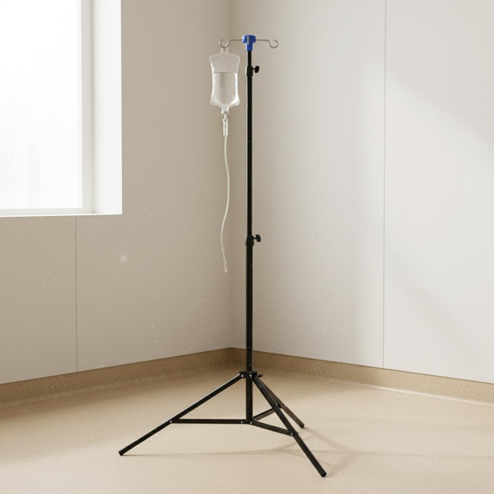 ขาตั้งน้ำเกลือแบบพับได้ สีดำ ข - Iv Infusion Pole บทวิจารณ์และราคา
